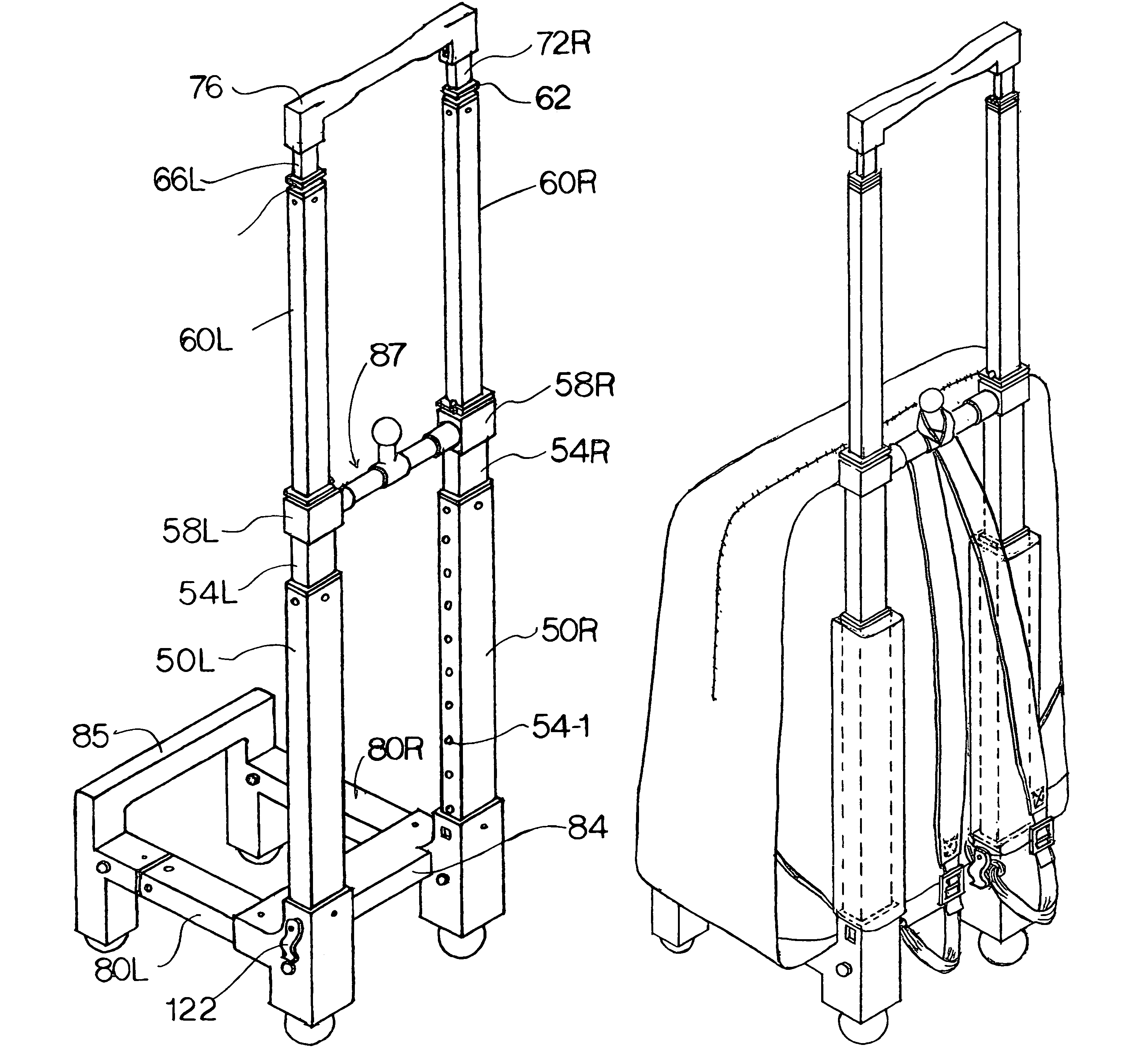 Customizing pack carrier on wheels