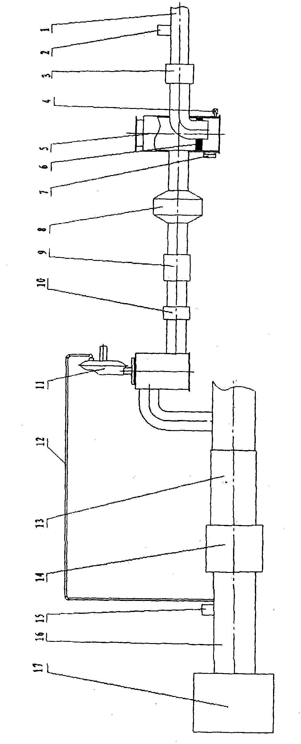 Gas adding system of coal mine ventilation air methane oxidation device