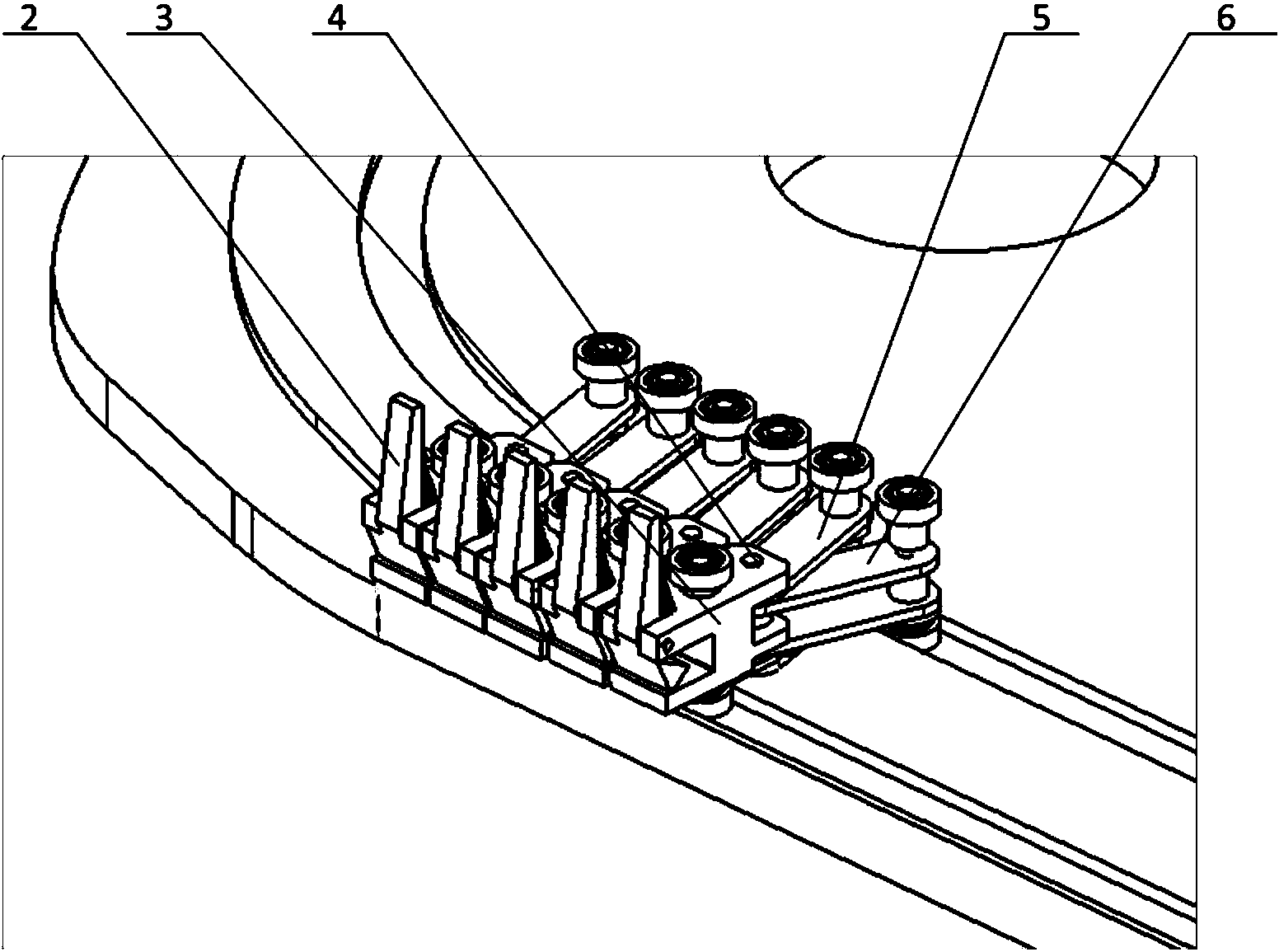 Synchronization biaxial orientation stretching machine track mechanism with controllable chain clamp trajectory direction