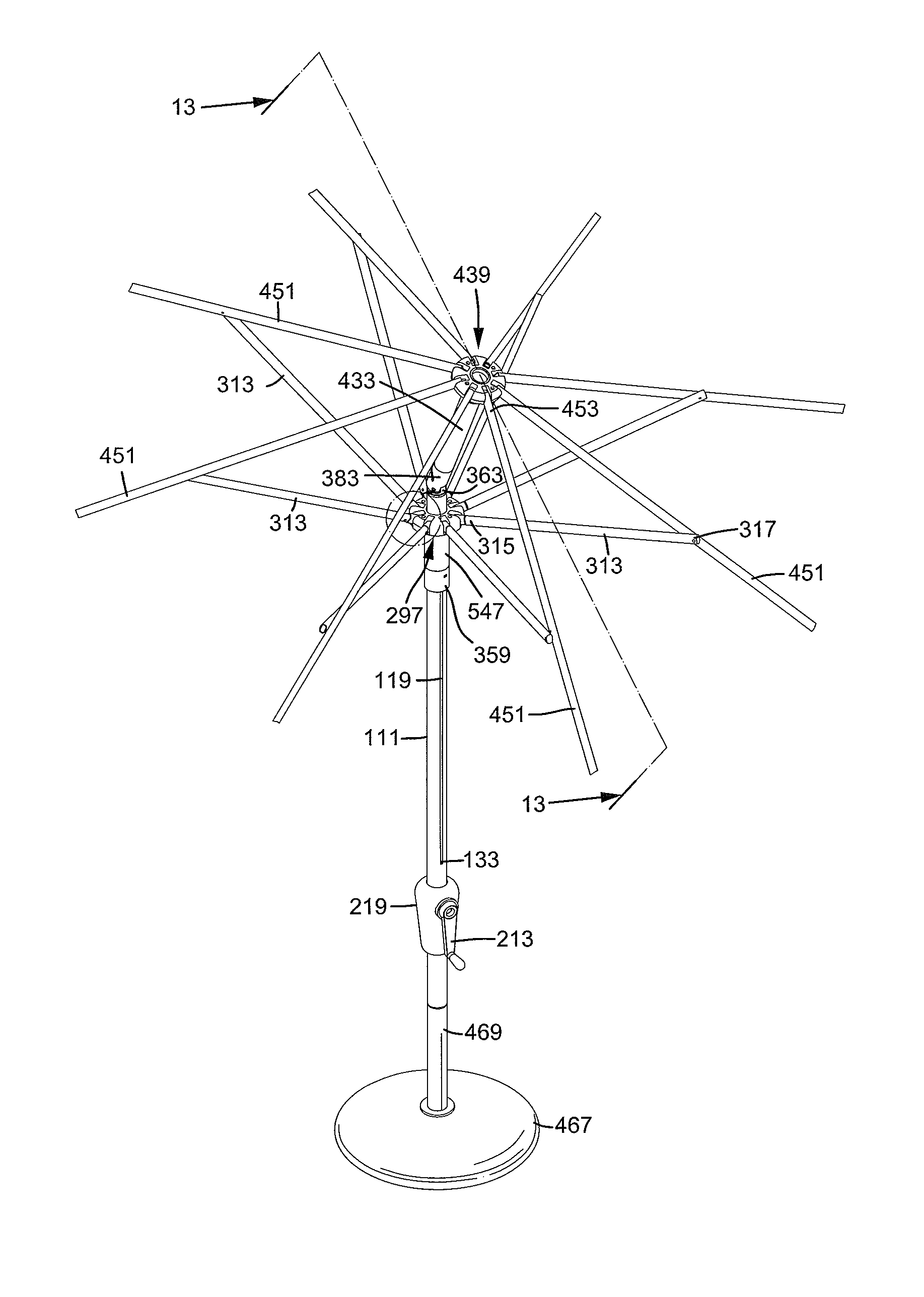 Tiltable sunshade