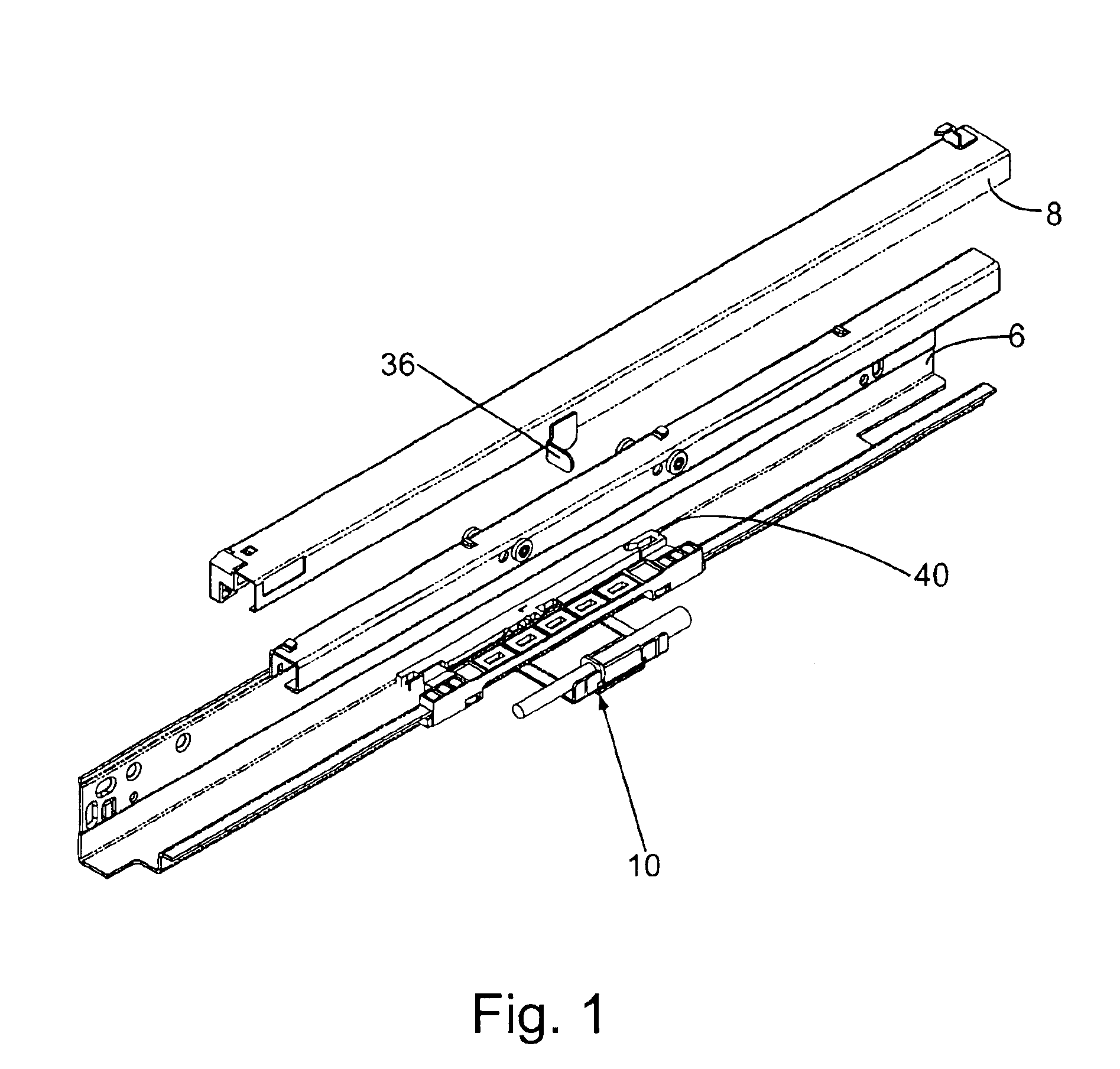 Shock absorber and mounting system for a drawer slide