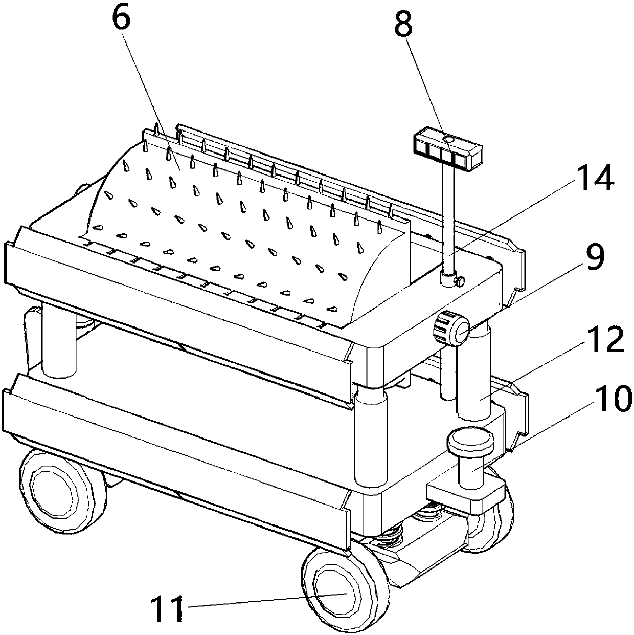 Multifunctional height-adjustable roadblock structure for emergency road