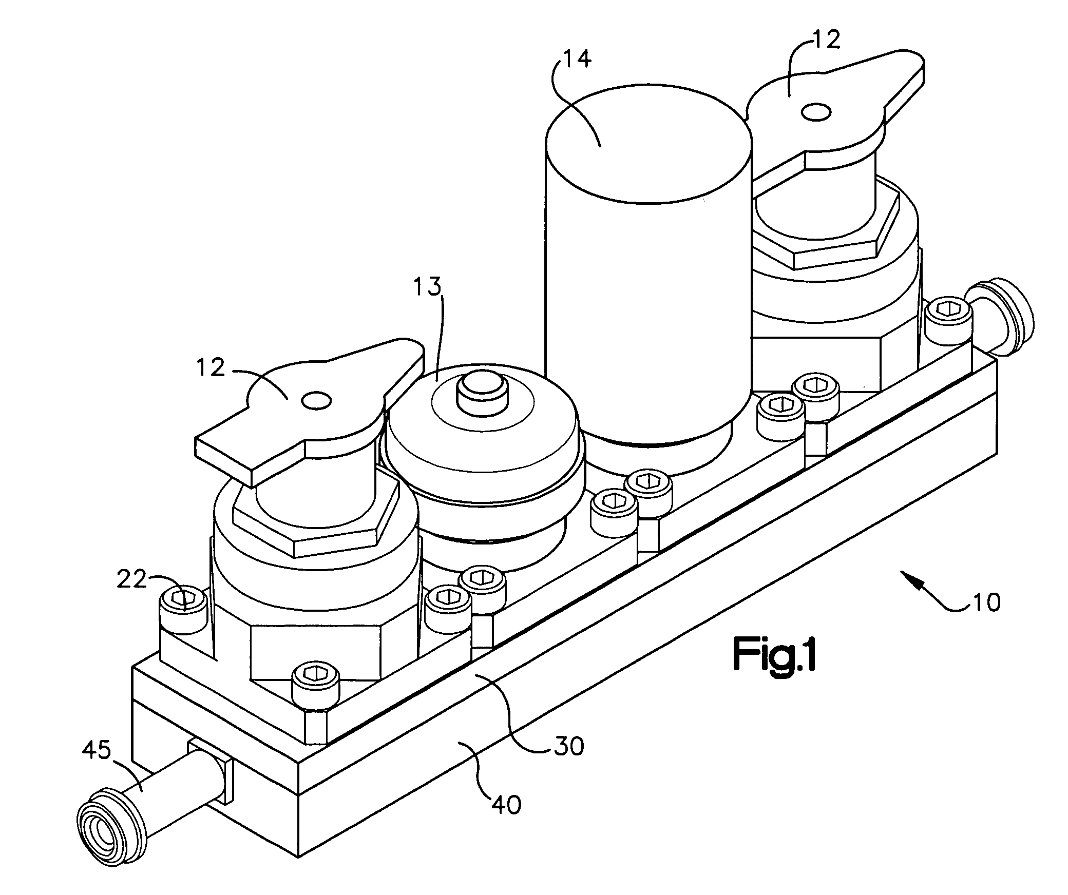 Modular surface mount manifold assemblies