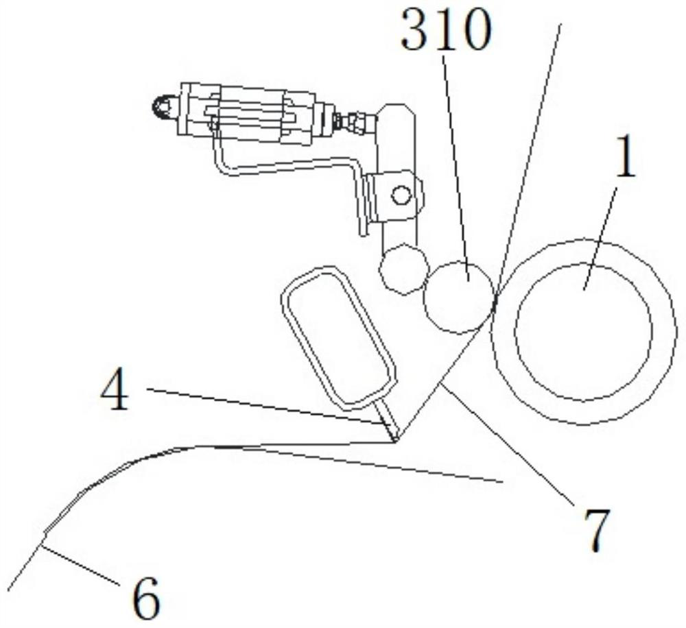 Paper cutting-off equipment for paper paving machine and cutting-off method