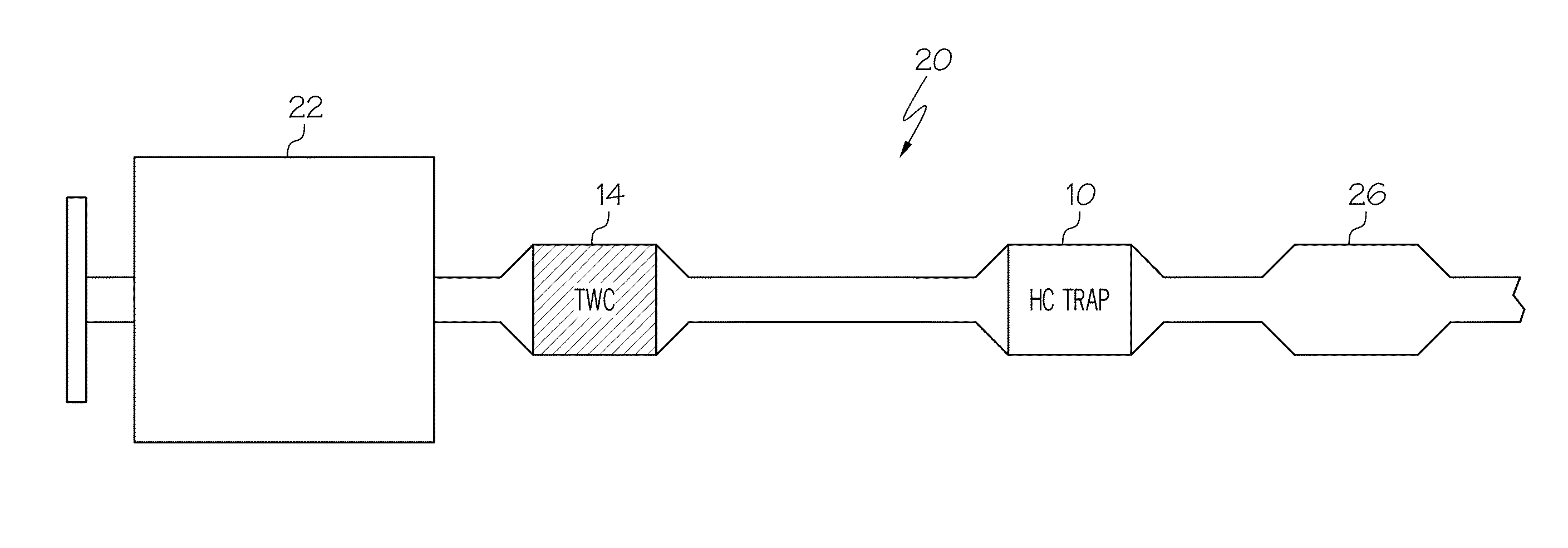 Low temperature catalyst/hydrocarbon trap