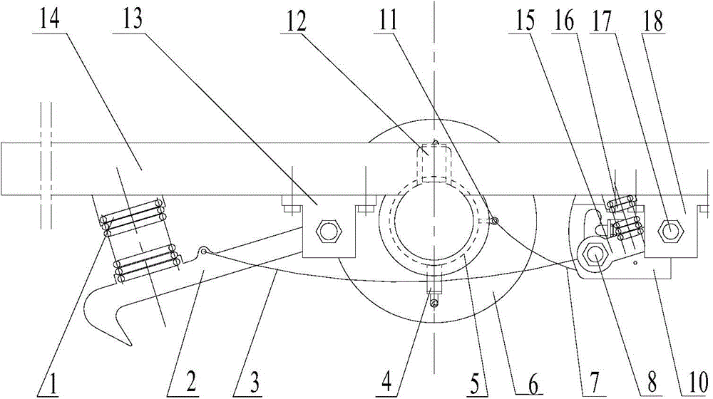 Rope-breaking anti-sliding device for inclined well mine vehicle