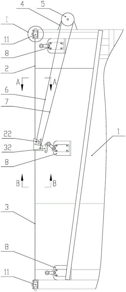 Construction hoist cage with automatic opening and closing doors