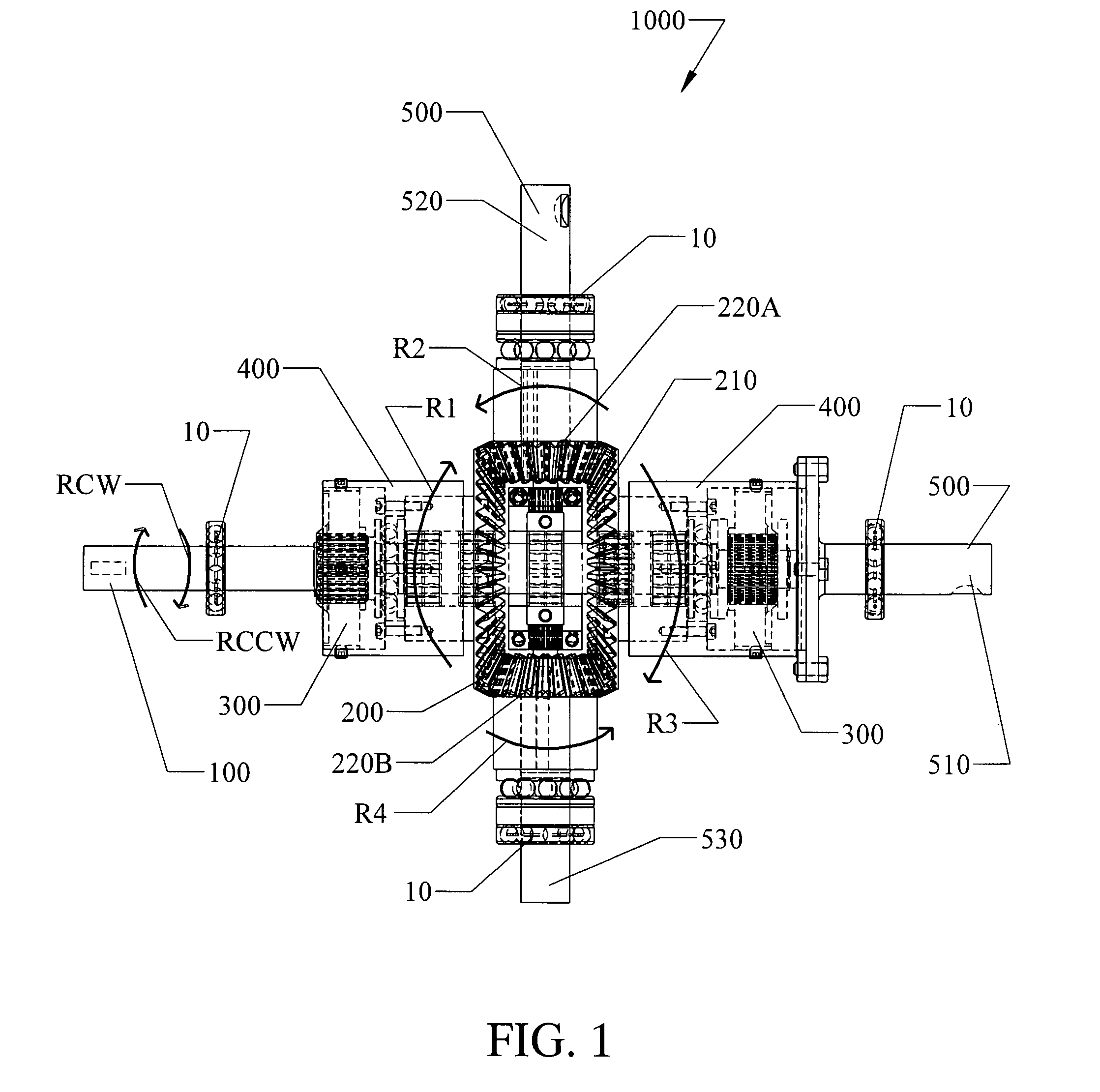 Reciprocating to rotary mechanical conversion device