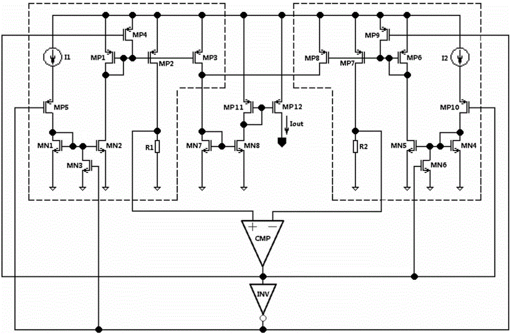 Current mode circuit of maximum current value