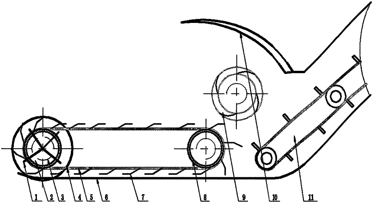 Novel low-loss belt-type telescopic digging finger buckwheat picking device