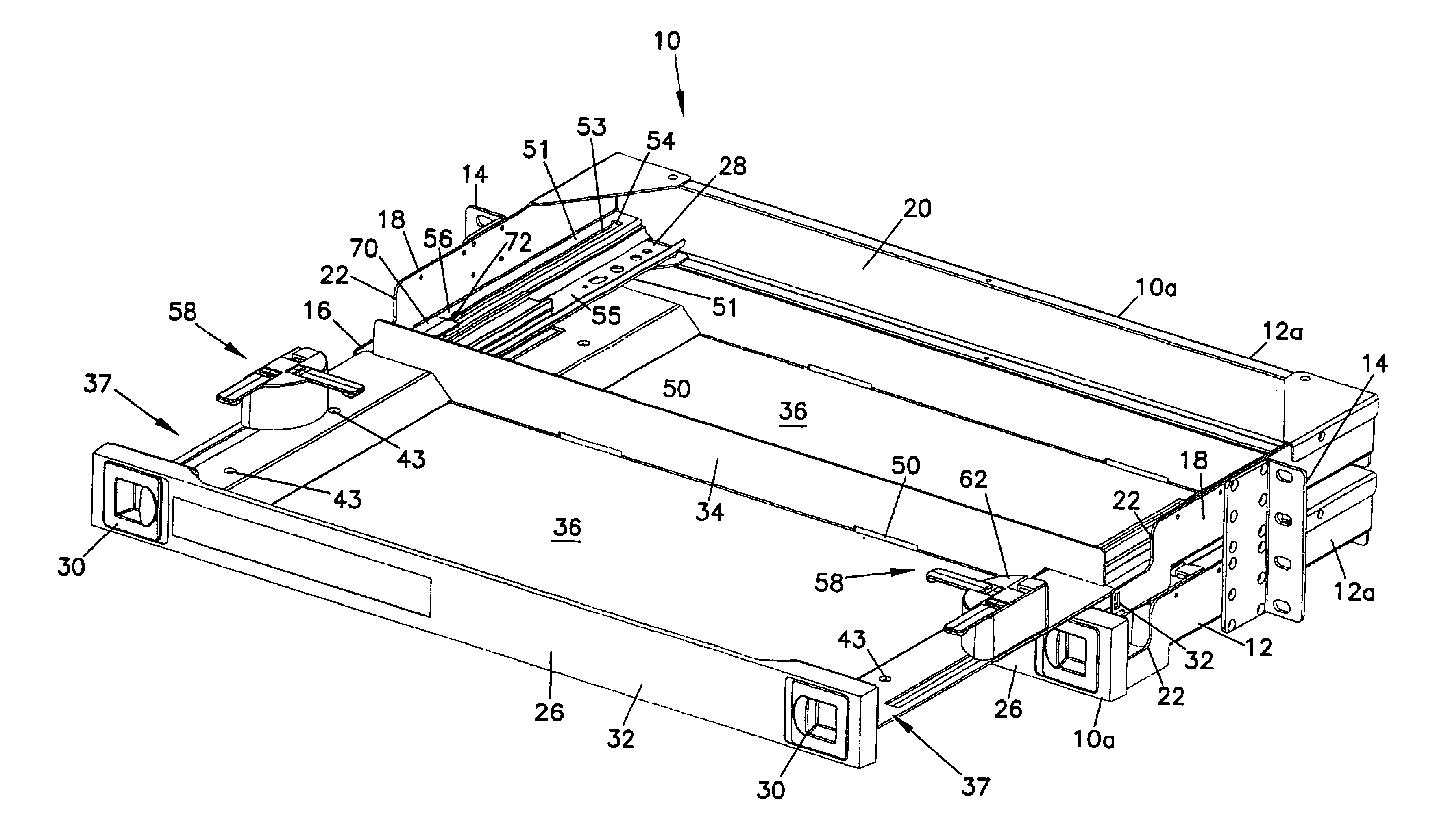 Cable management panel with sliding drawer