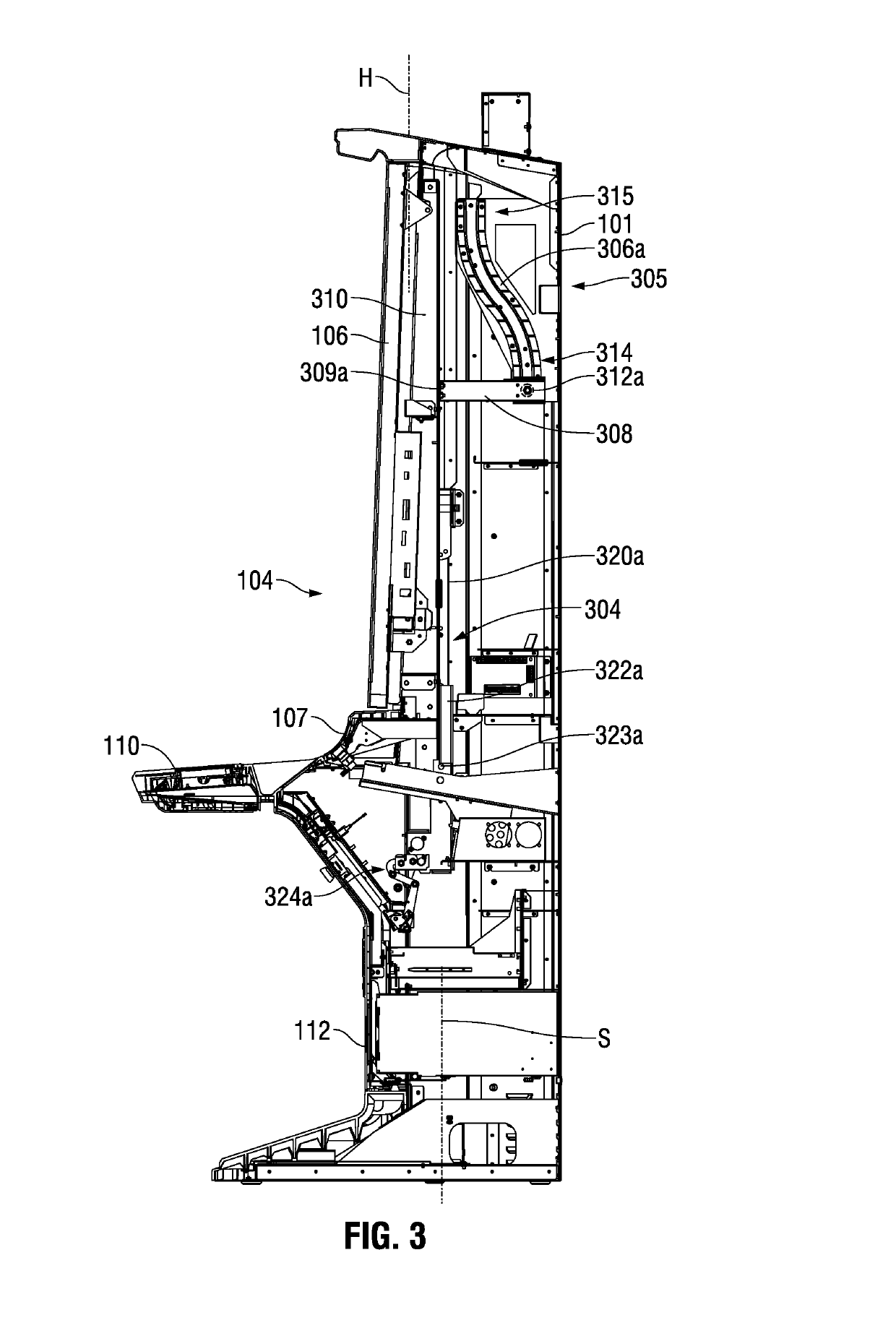 Gaming machine cabinet access structure and method