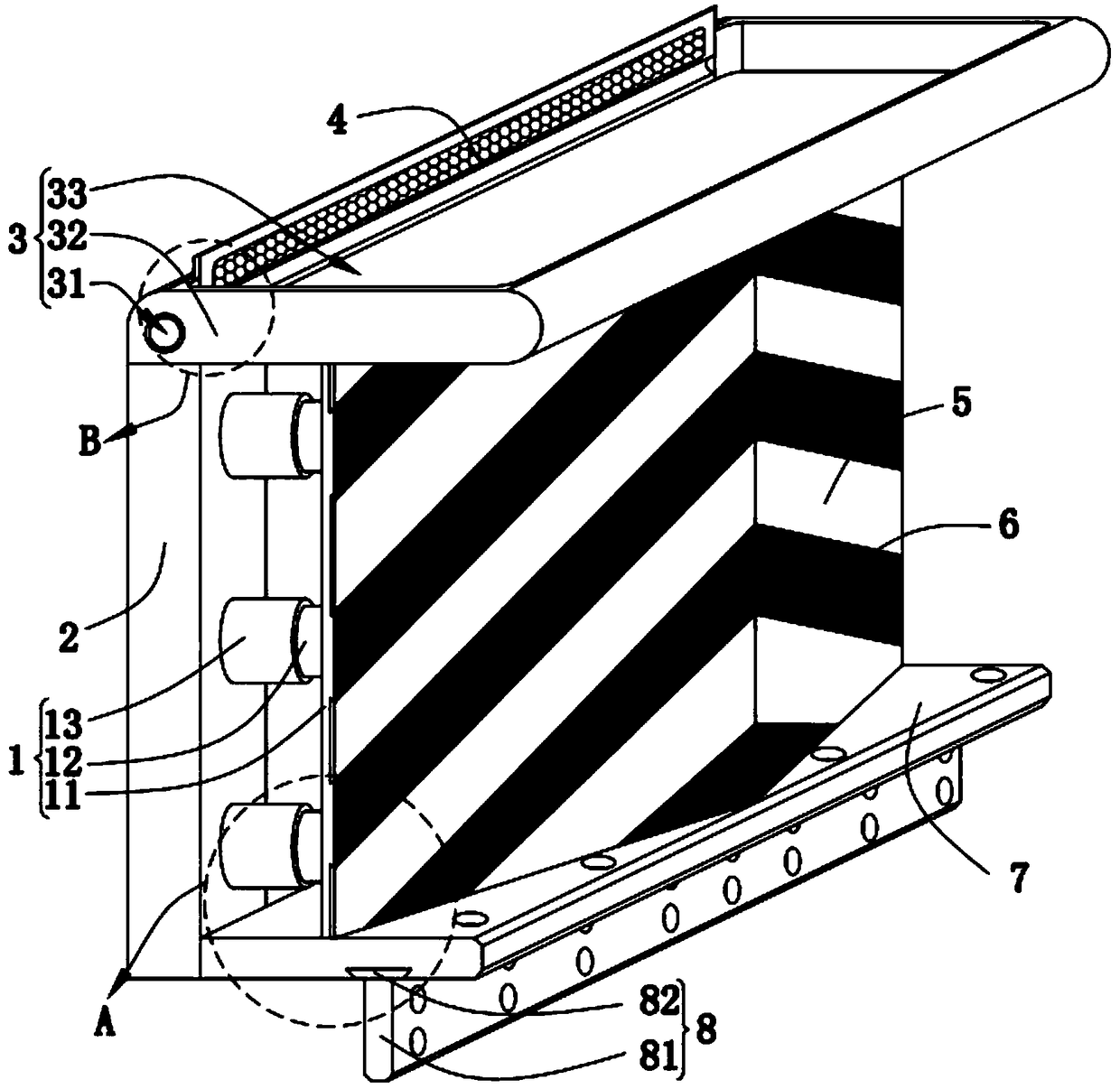 An anti-collision fence for expressway