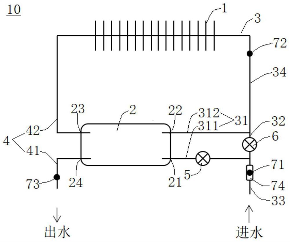 Control method for reducing temperature rise and drop of water cut-off temperature of water heater, water heater and device