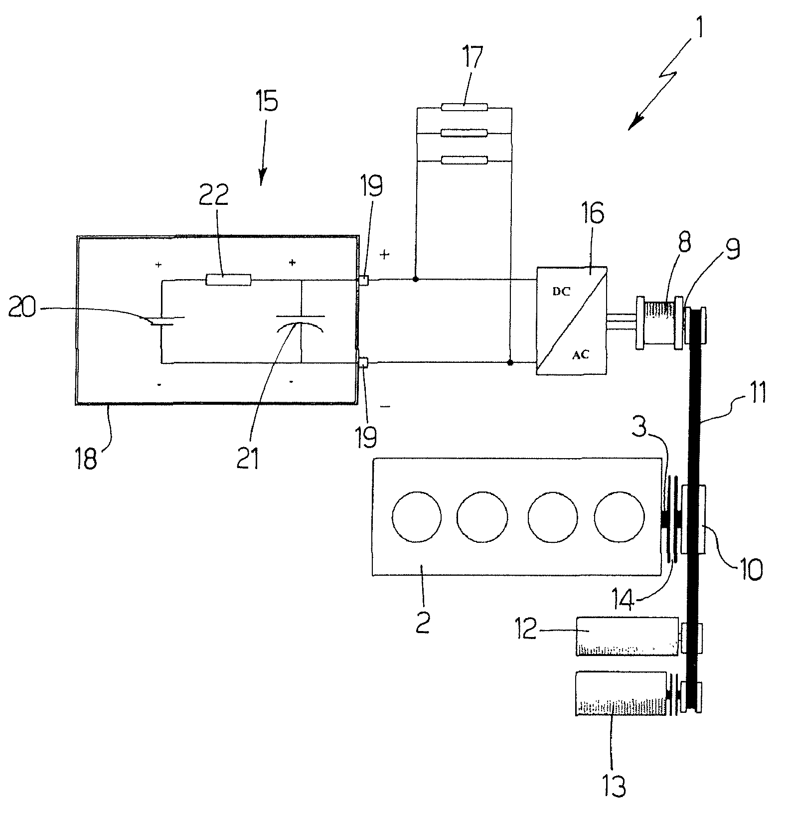 Energy storage system for powering vehicle electric user devices