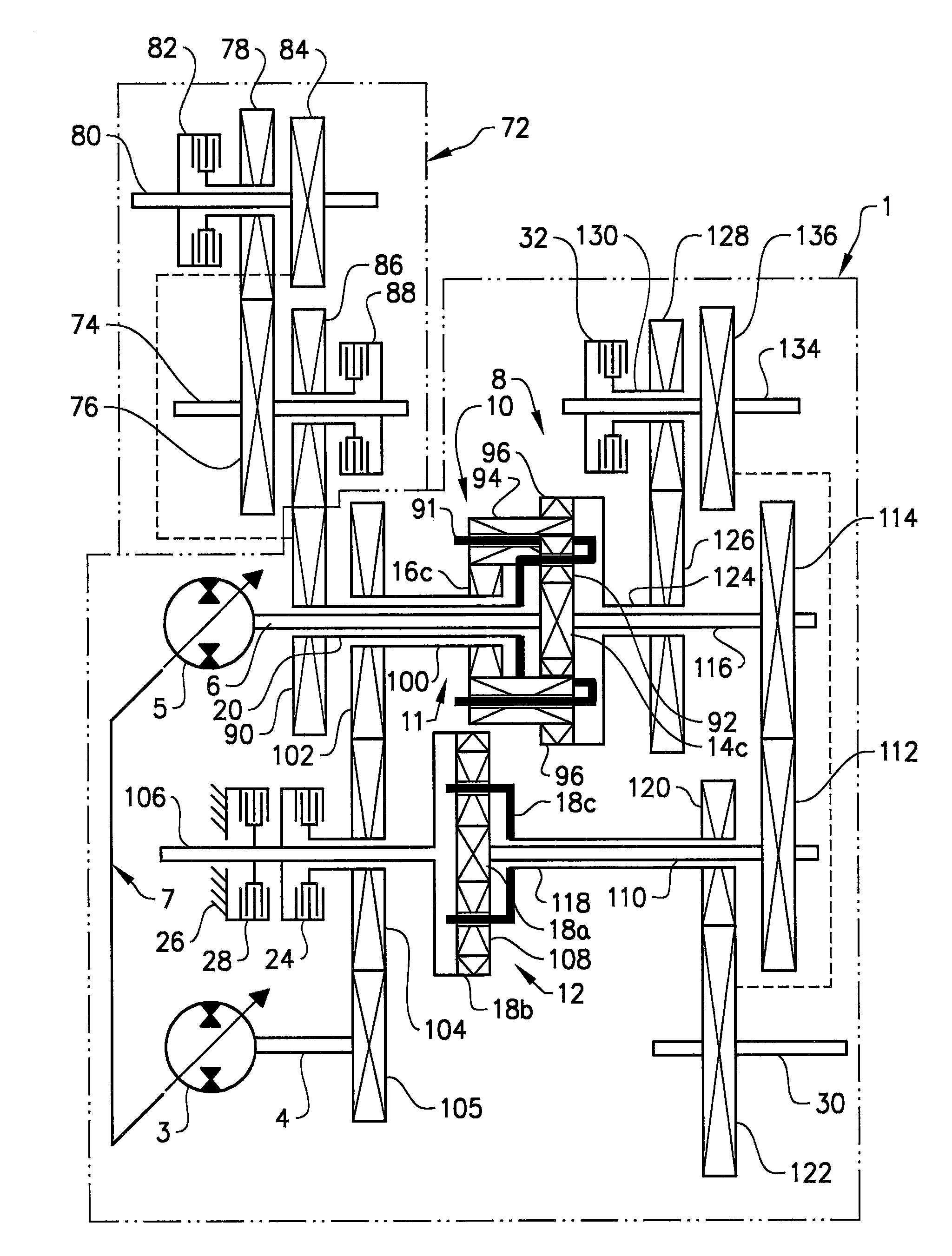 Continuously variable transmission and a working machine including a continuously variable transmission