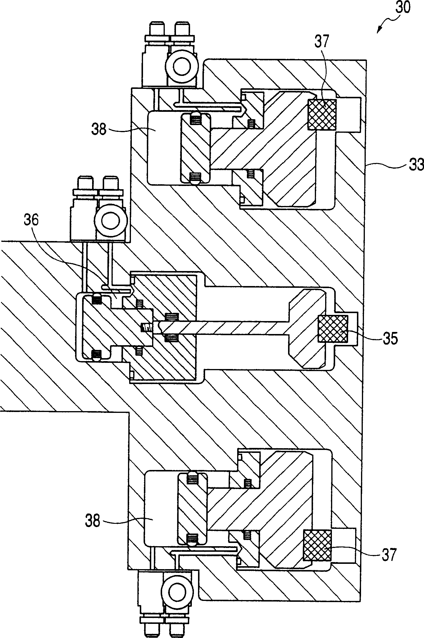 Method for delivery of substrate to film forming device for disk-like substrate, substrate delivery mechanism and substrate holder used for the method, and method of manufacturing disk-like recording