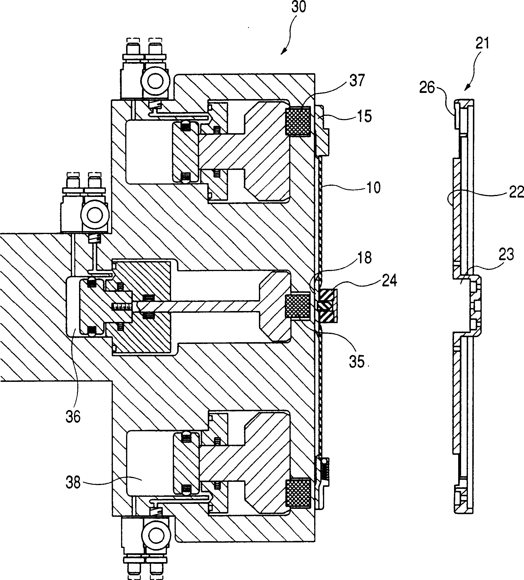 Method for delivery of substrate to film forming device for disk-like substrate, substrate delivery mechanism and substrate holder used for the method, and method of manufacturing disk-like recording