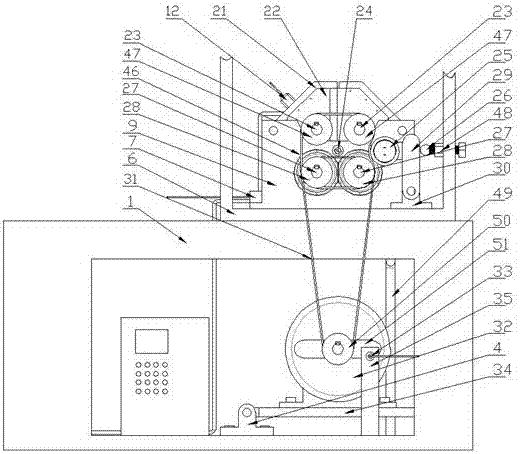 Biaxial-loading four-line-contact fatigue life testing machine for pure-rolling cylindrical roller