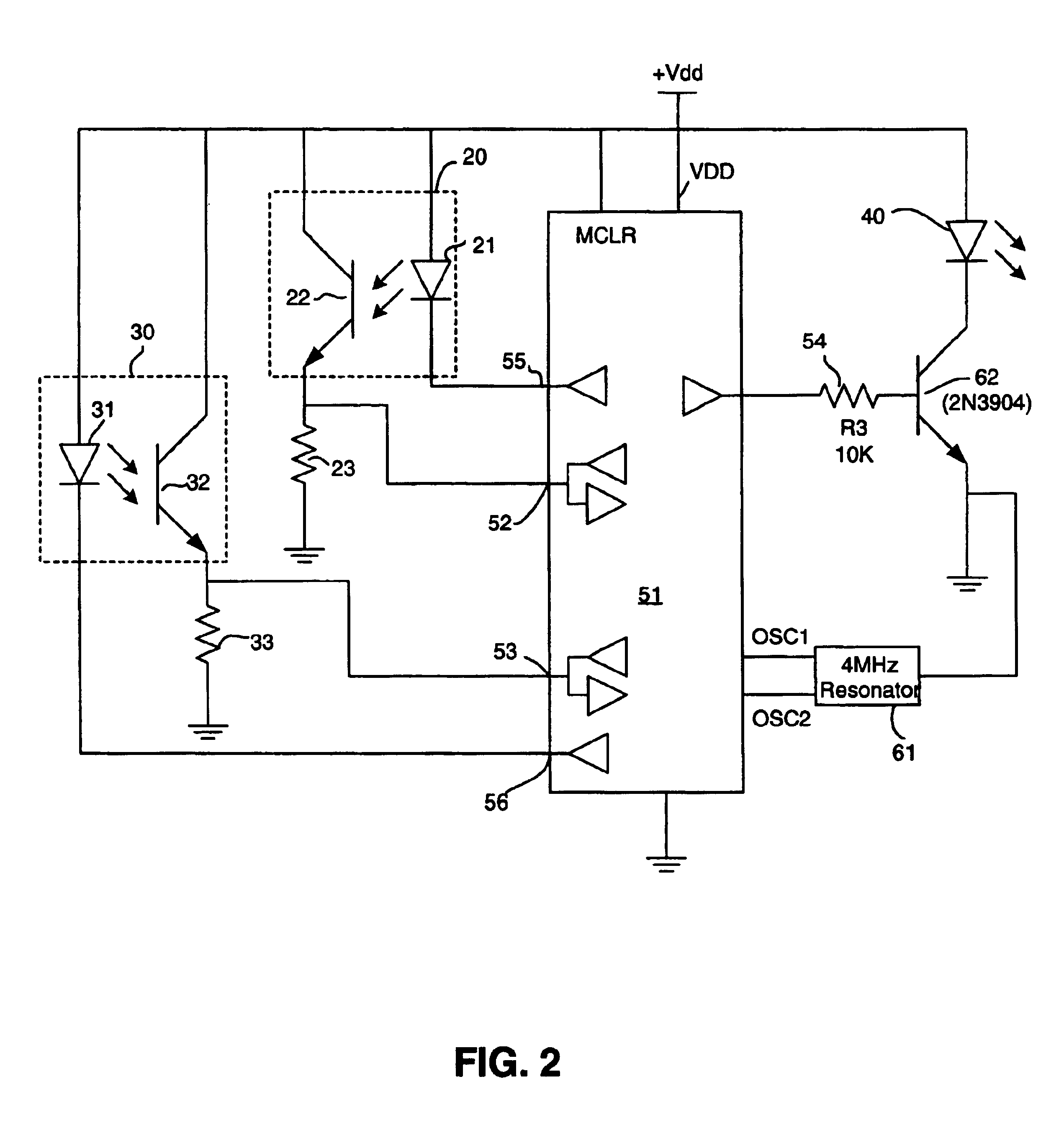 Proximity sensor with adaptive threshold