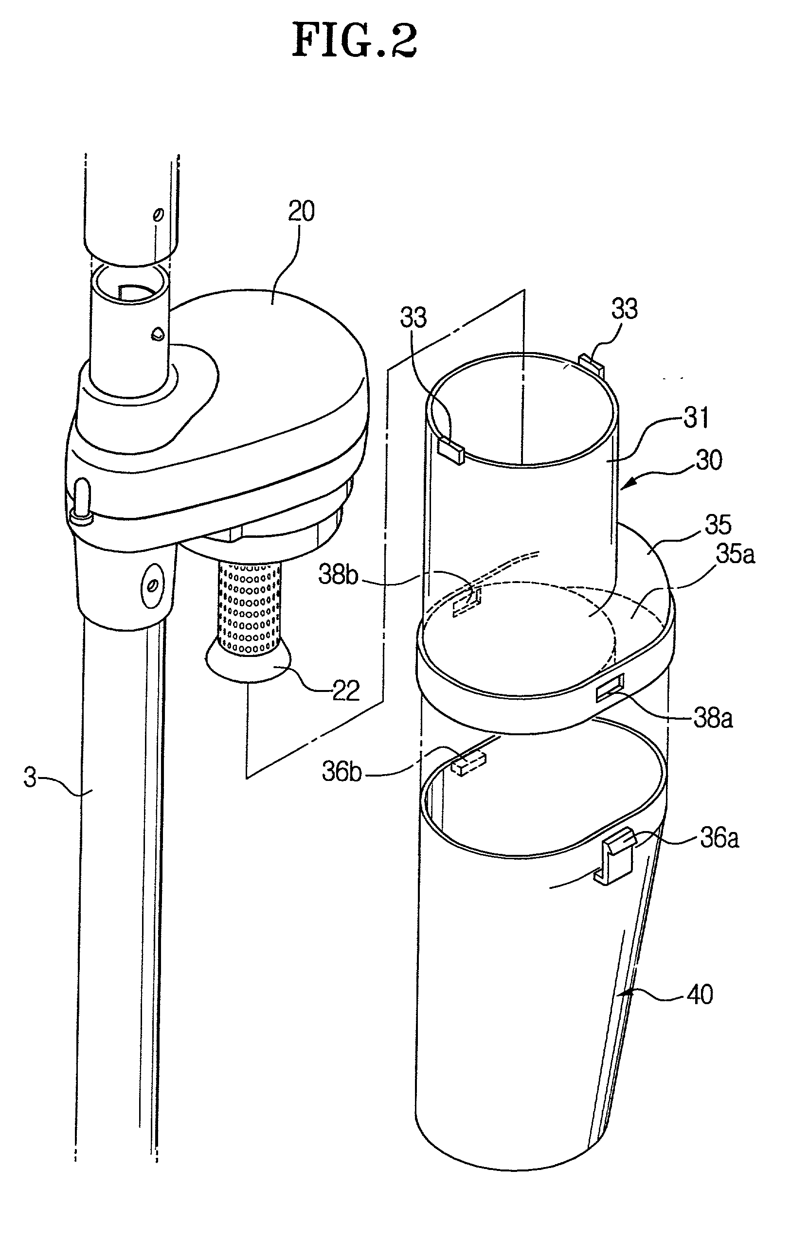 Cyclone dust- collecting apparatus for vacuum cleaner