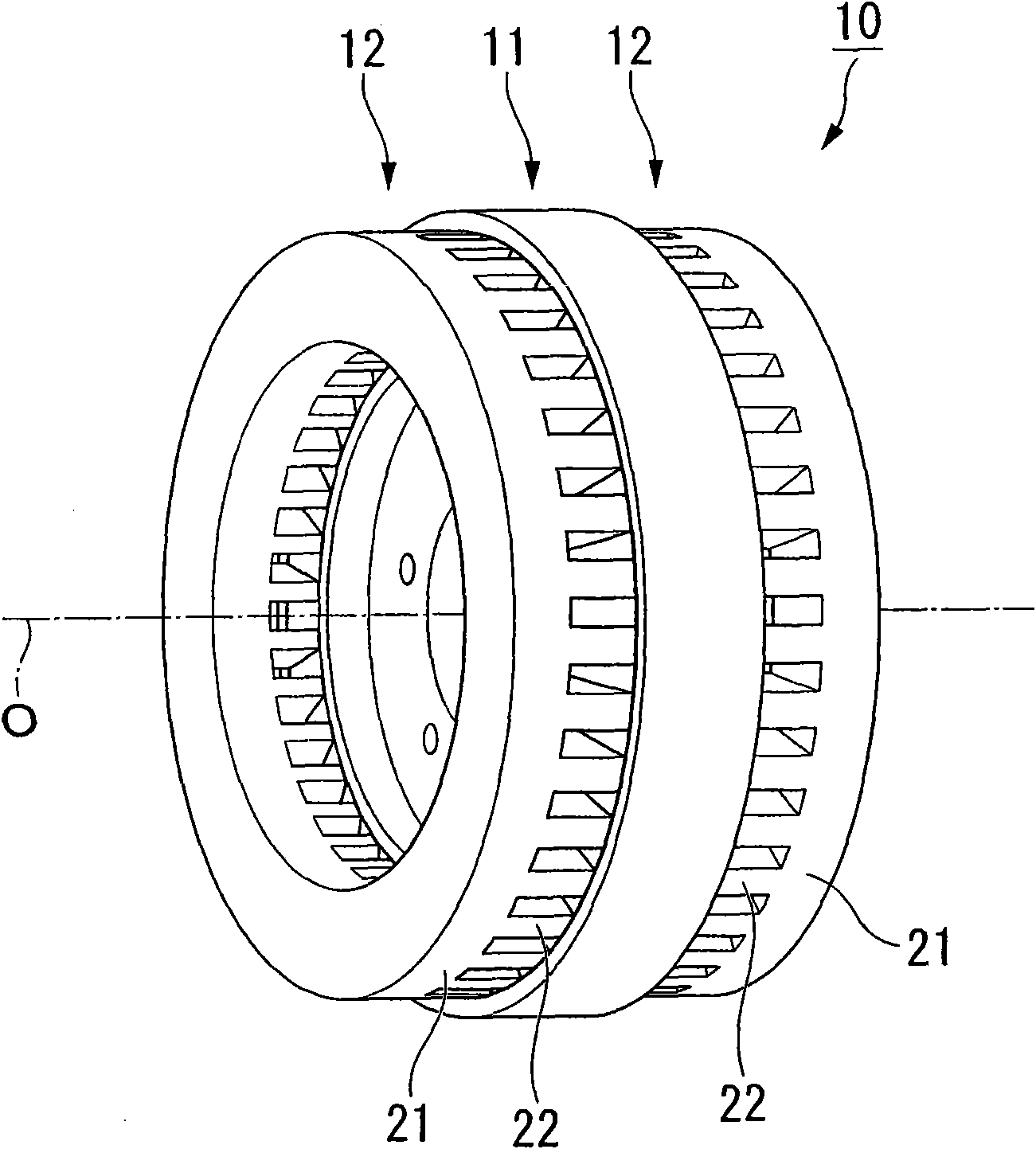 Axial gap type motor