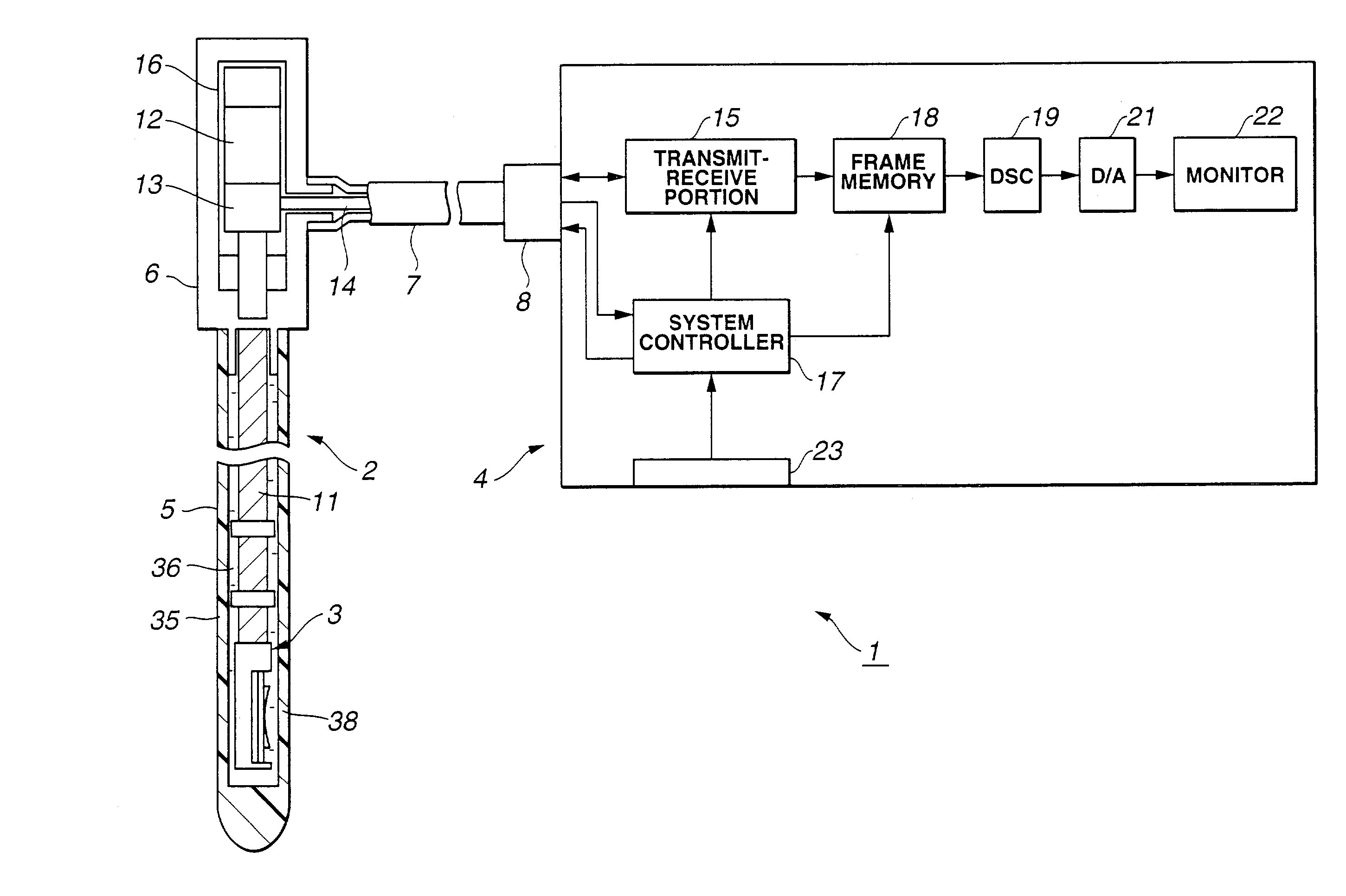 Ultrasonic probe and ultrasonic diagnostic equipment