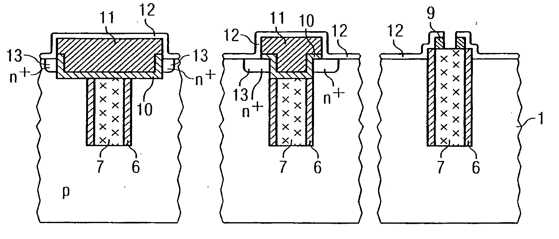 Semiconductor component with trench insulation and corresponding production method