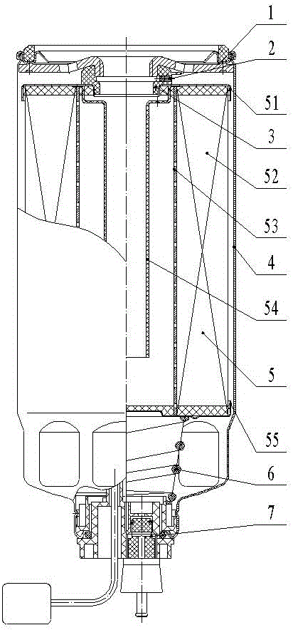 Novel diesel oil filter with exhaust function