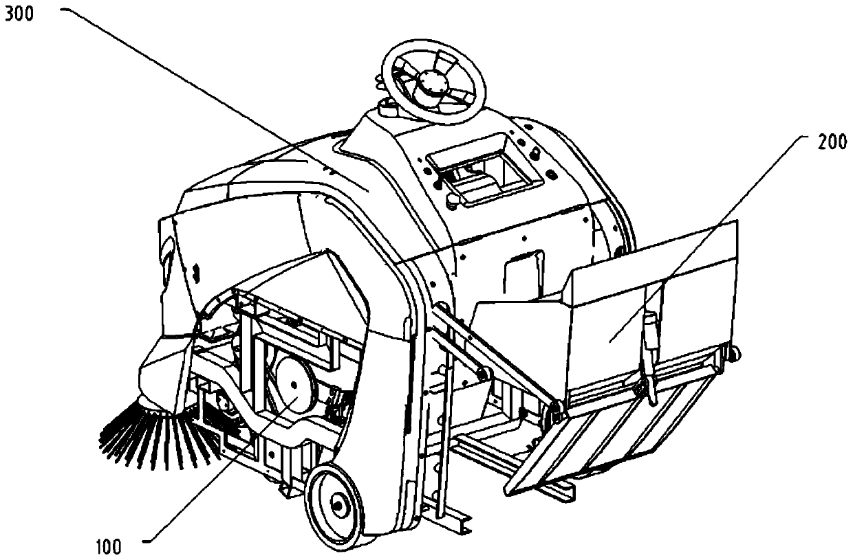 Automatic garbage collection and dumping device of intelligent cleaning robot