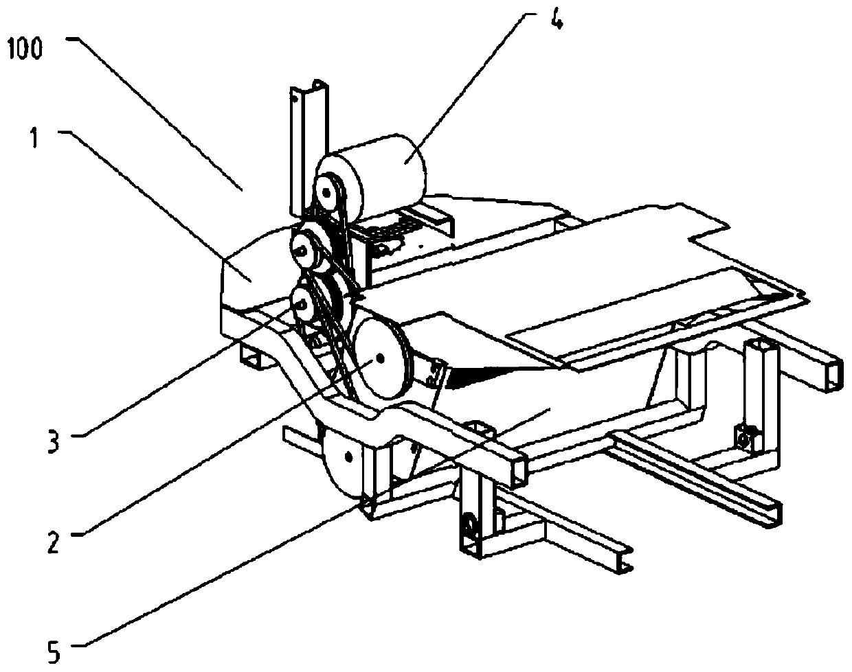 Automatic garbage collection and dumping device of intelligent cleaning robot