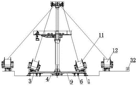 Multi-functional vertical type twisting and untwisting cable forming machine