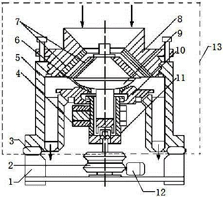 Inertial cone energy-saving crusher