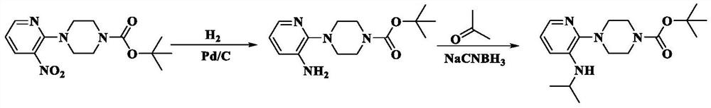 A method for preparing 1-tert-butoxycarbonyl-4-[3-(alkylamino)-2-pyridyl]piperazine