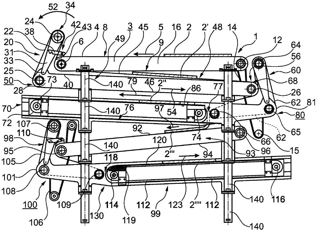 Conveyor device for a folding apparatus for folding textiles