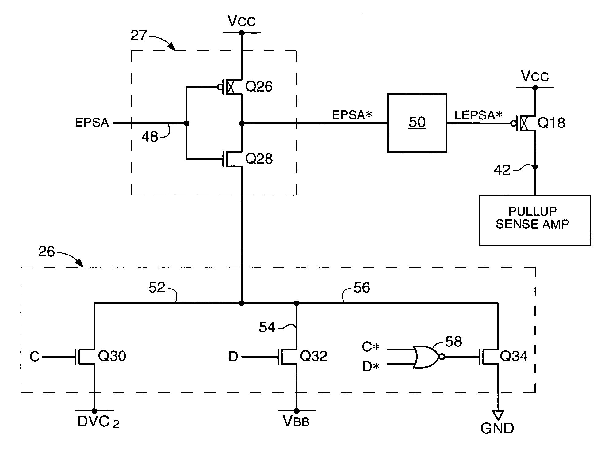 Method and device for testing a sense amp