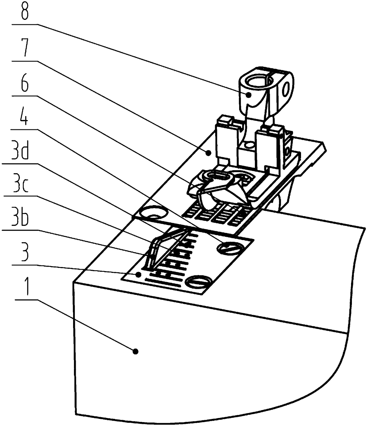 Sewing machine and anti-layer-staggering device thereof