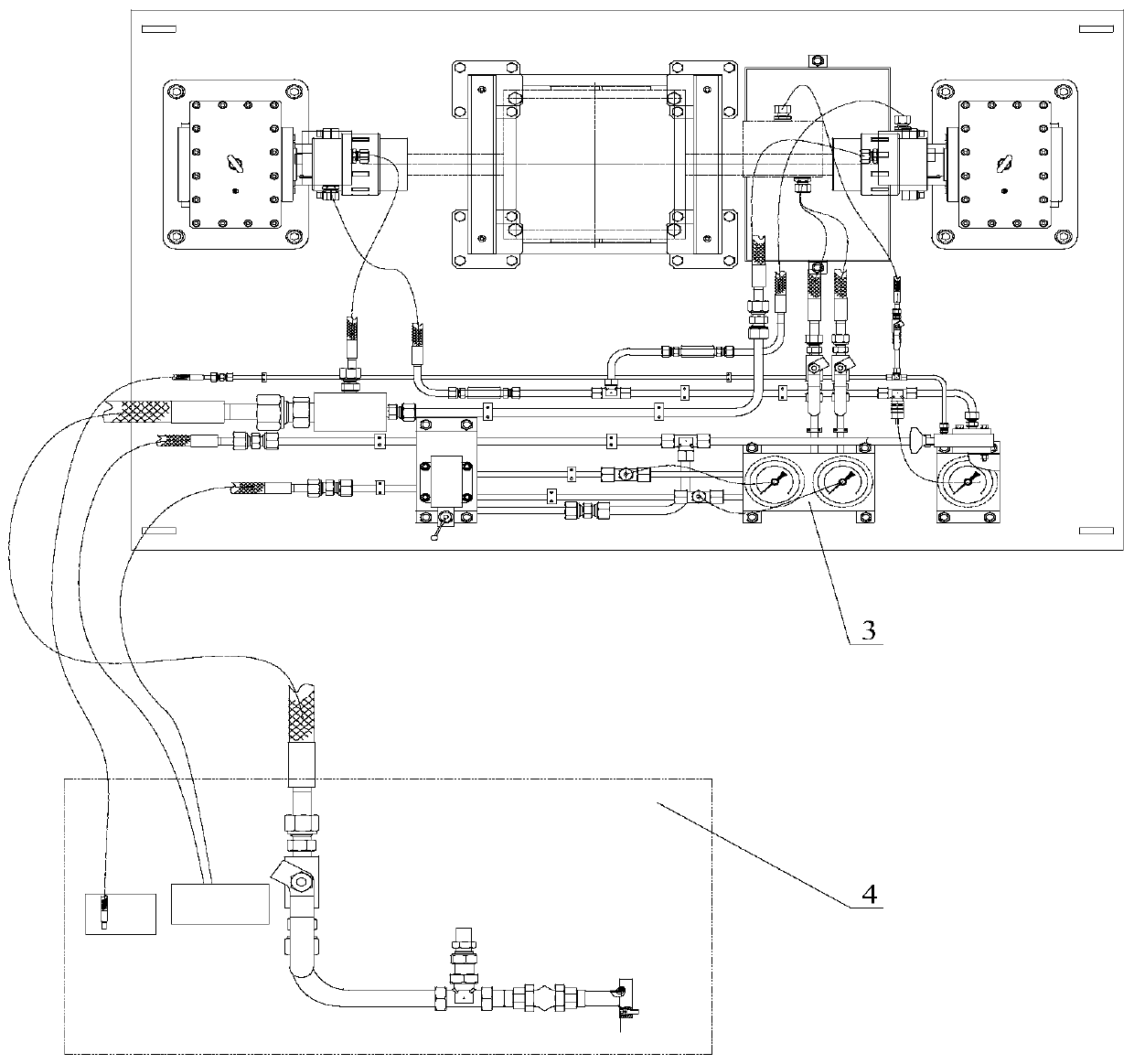 A spreader reducer test system