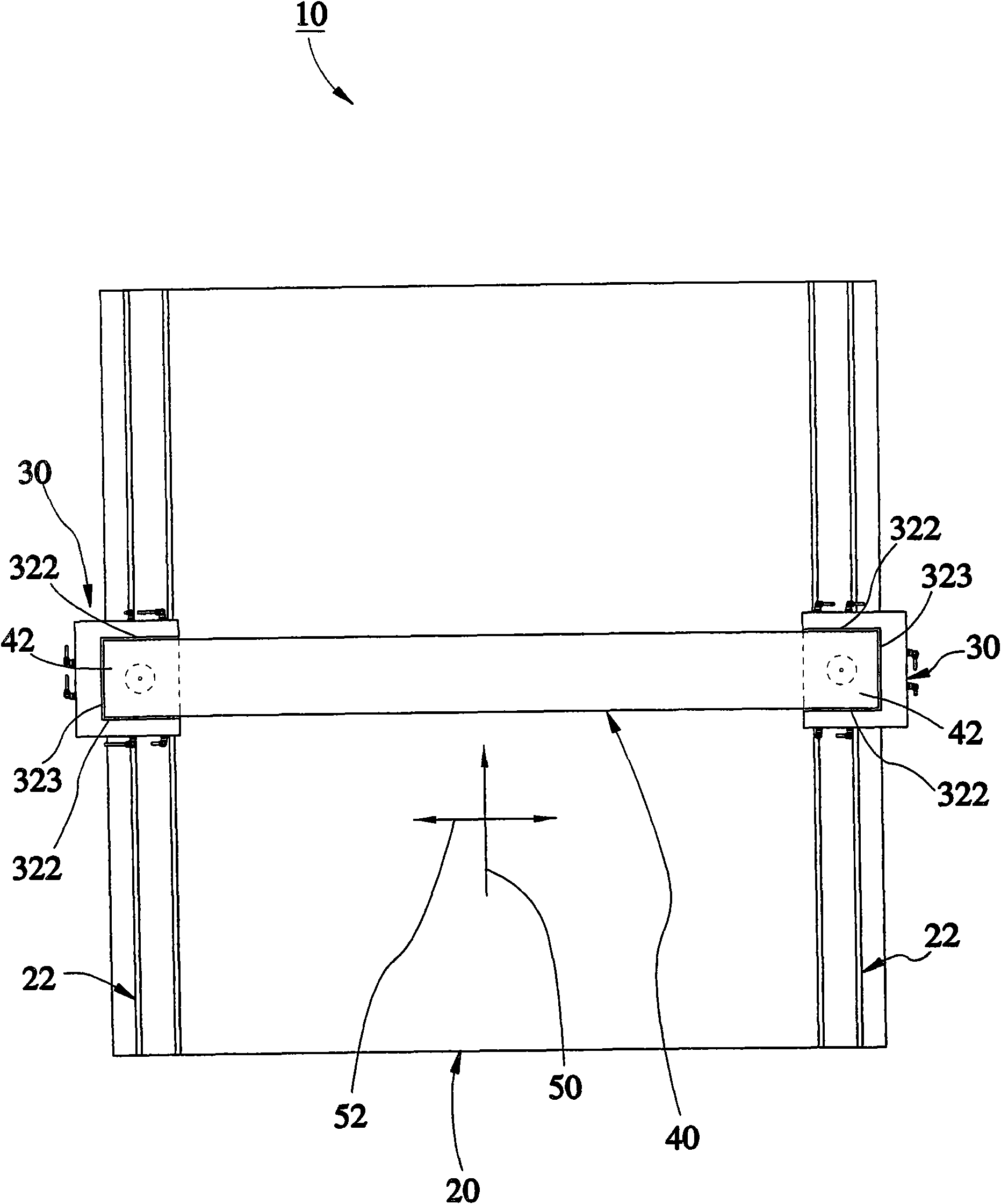 Floating double-axis synchronously moving mechanism