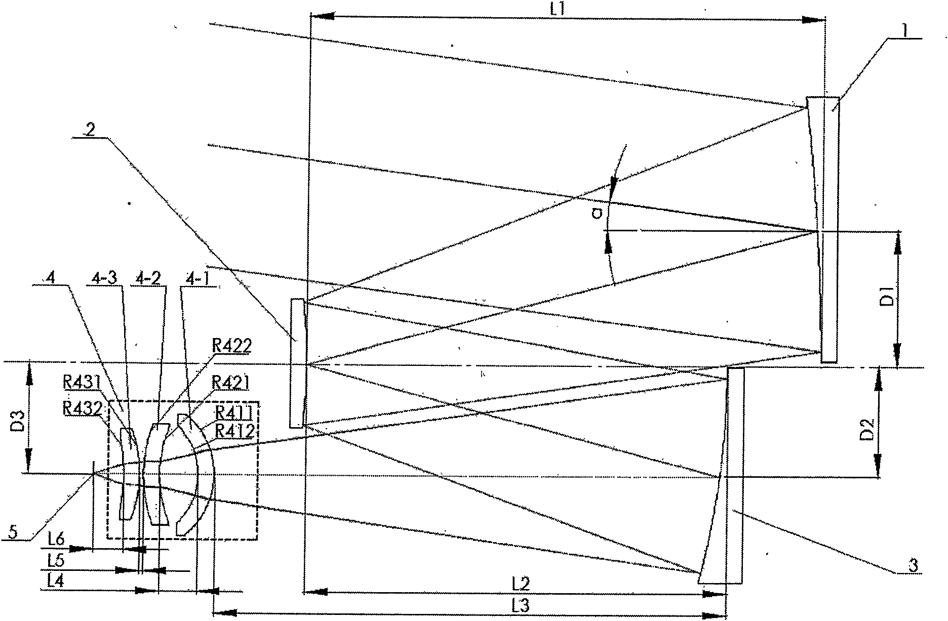 Catadioptric type off-axis three-reflector long-wave infrared optical system