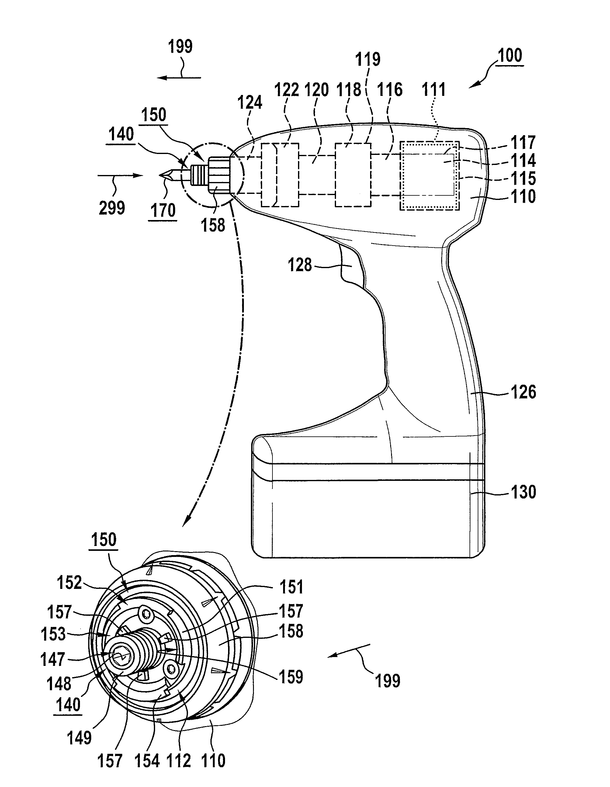 Tool attachment for a handheld machine tool