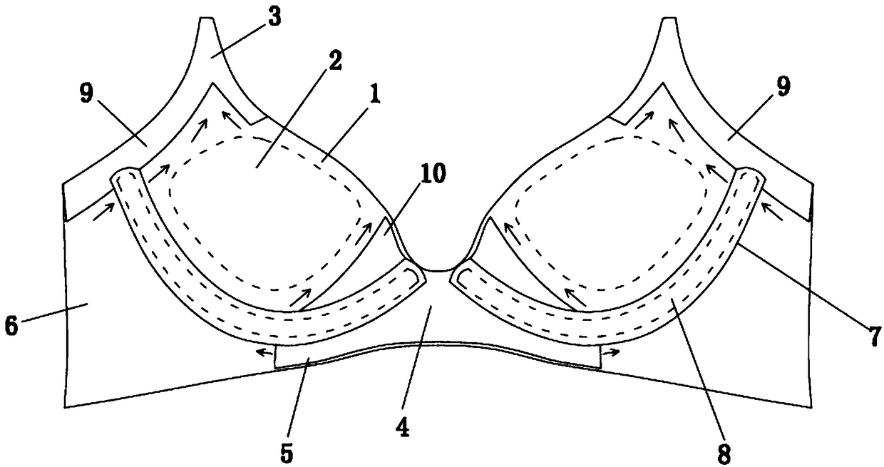 Sectional elastic mould cup