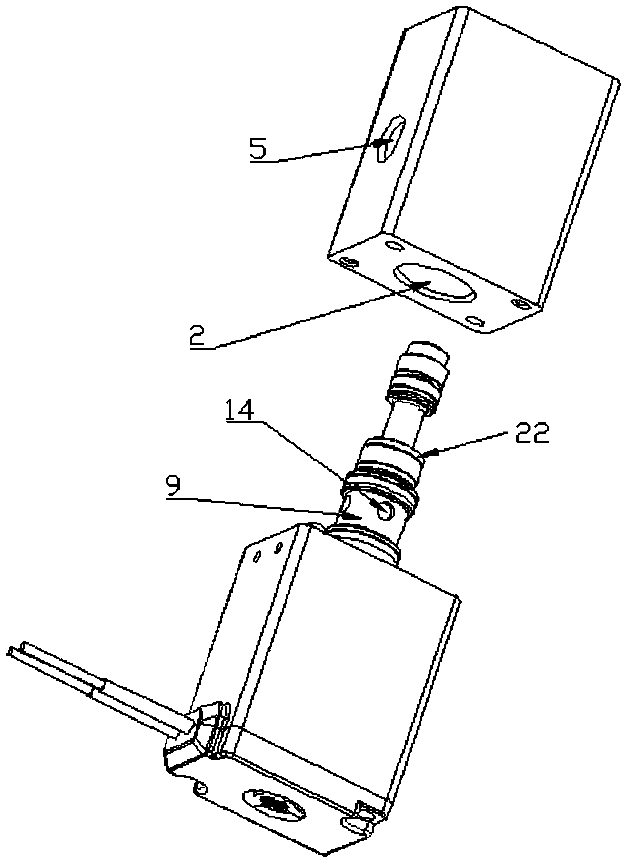 Double-stroke separation type direct-acting solenoid valve