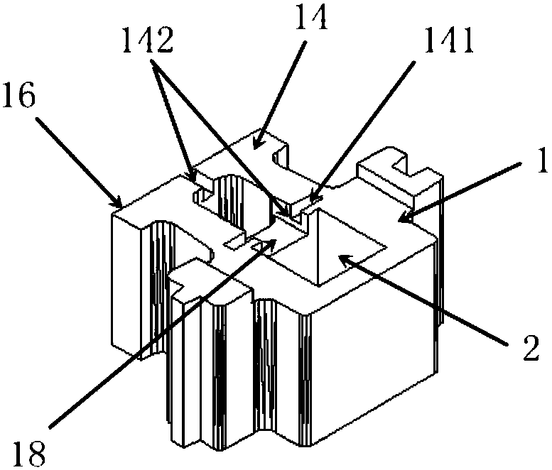 Inter-locked building block capable of being additionally provided with reinforcing steel bar of retaining wall of protecting slope