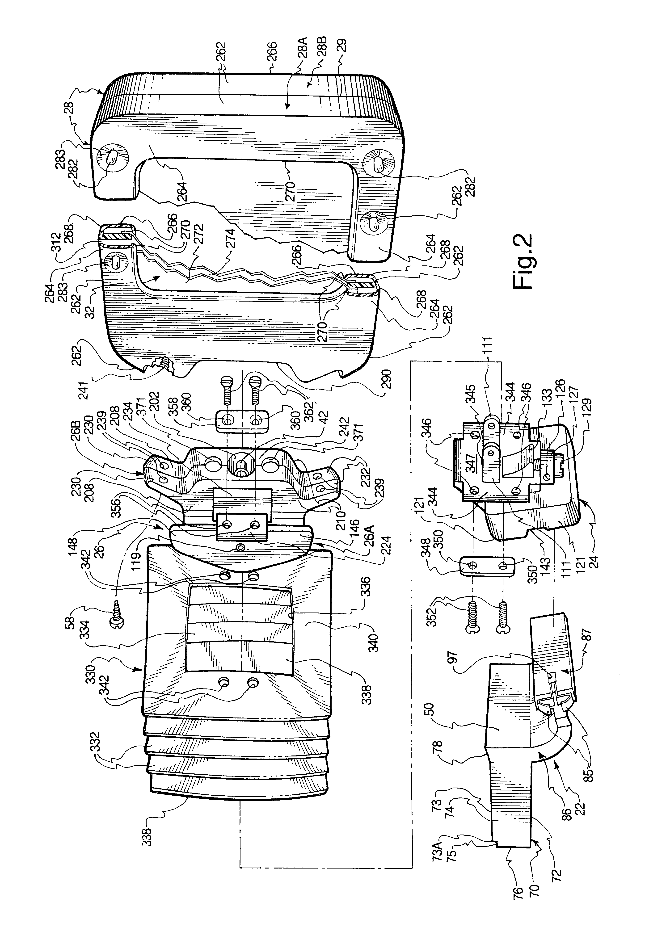 Point-of-purchase advertising by a cantilevered display mechanism with an under-the-shelf battery and related methods