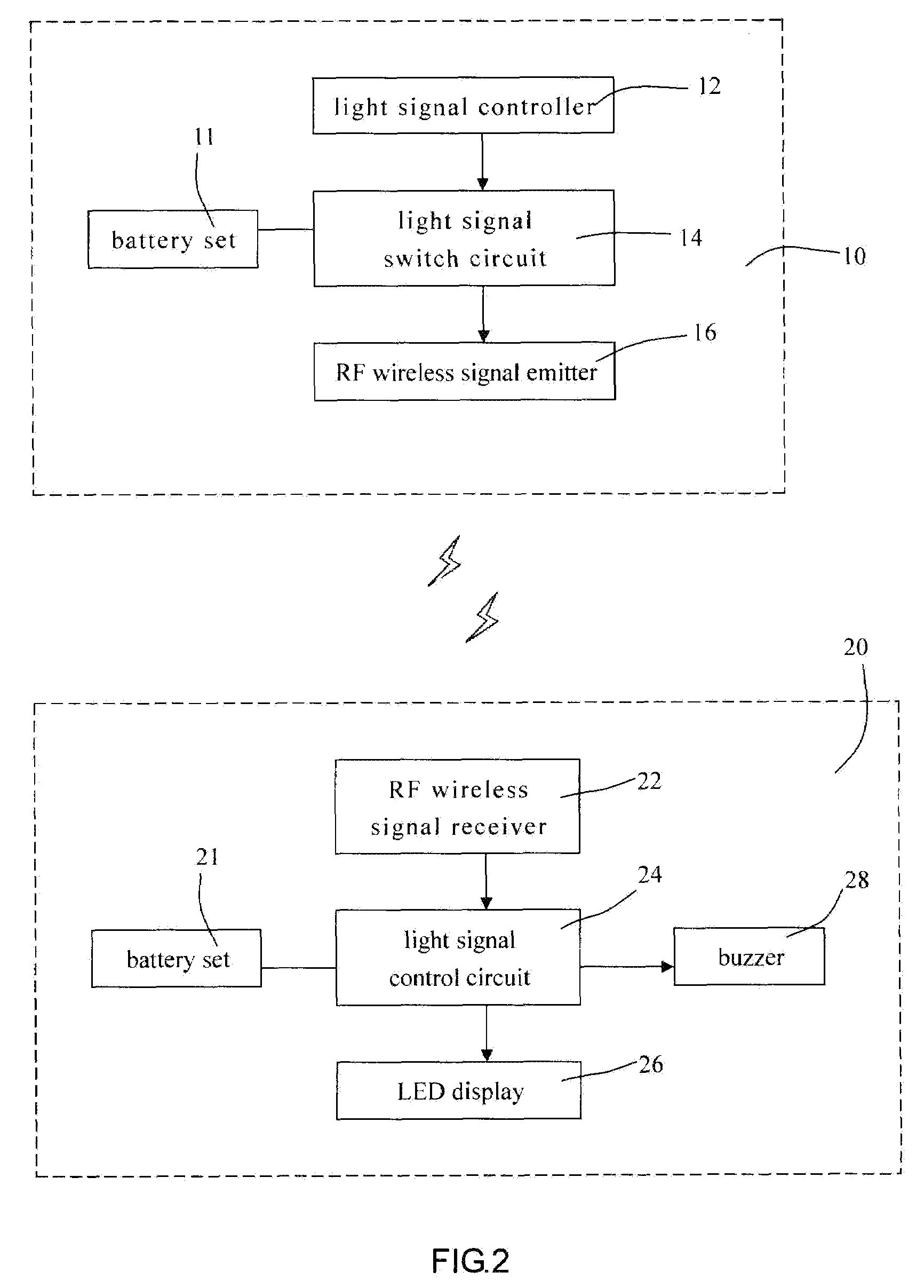 Control and display for wireless signal light