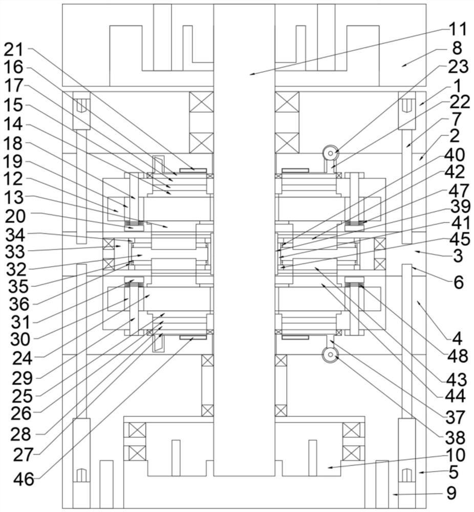 Robot joint of robot fixed-angle pushing ring mechanism