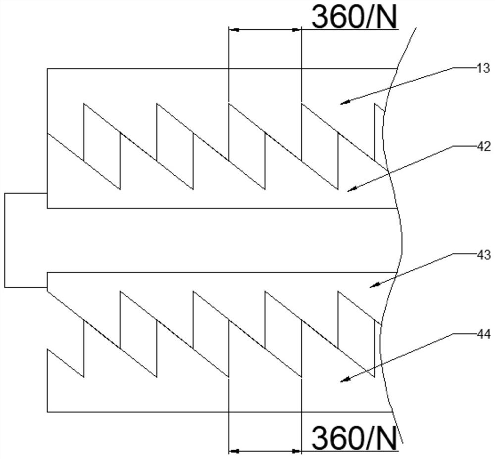 Robot joint of robot fixed-angle pushing ring mechanism