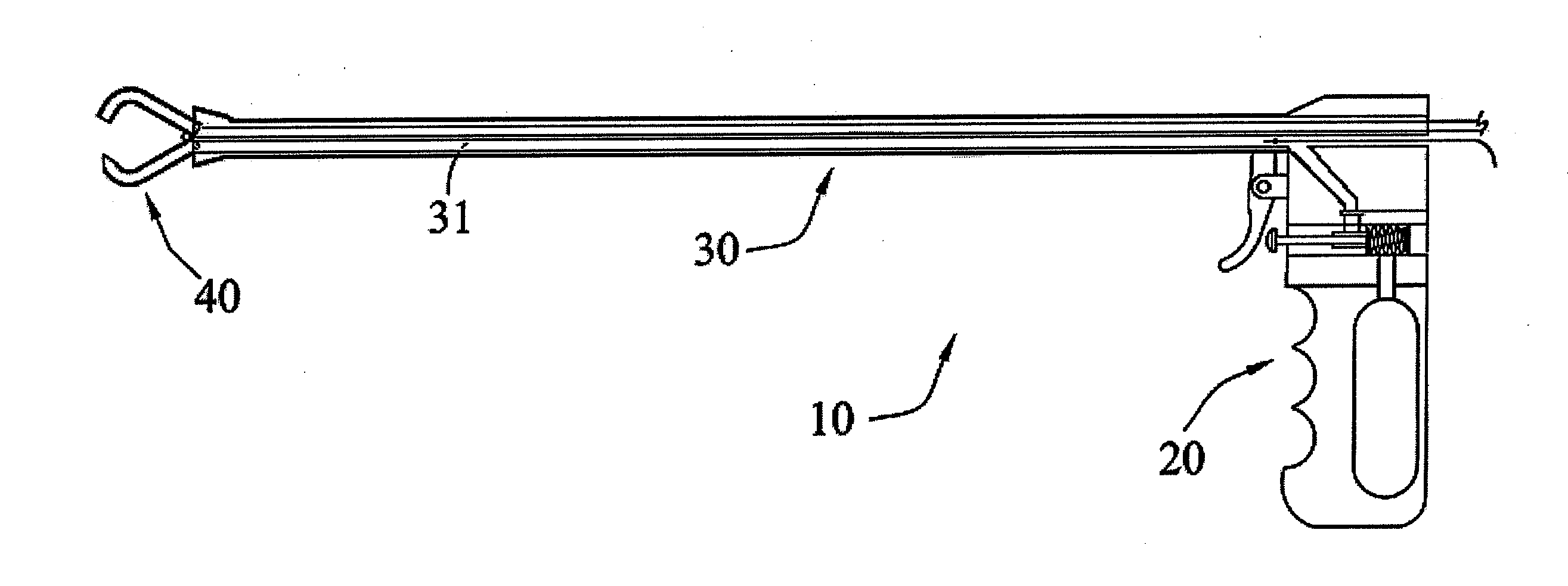 Suture material for pneumatic suture instrument