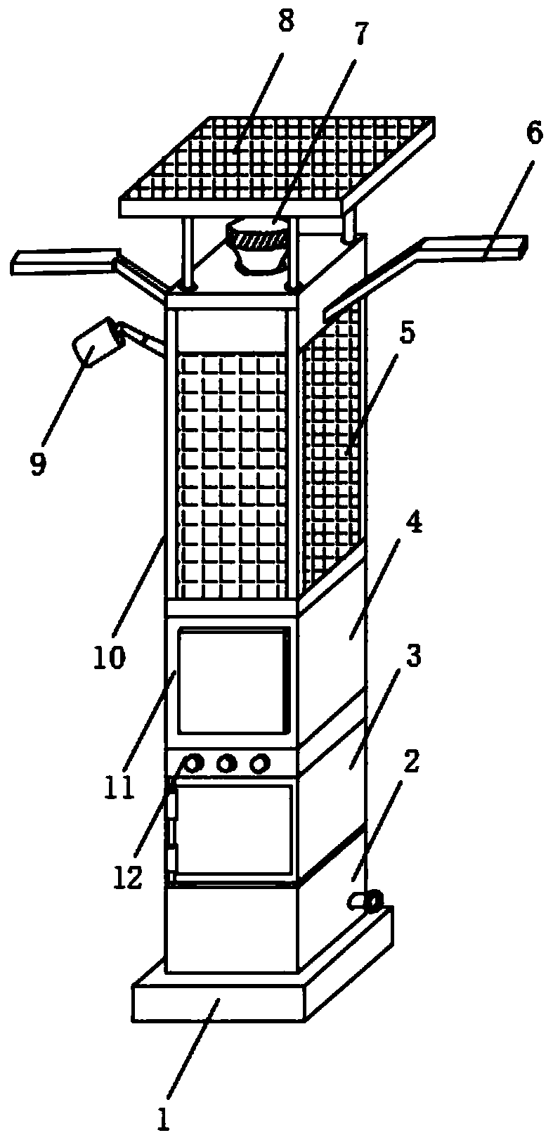 Multifunctional street lamp capable of removing haze